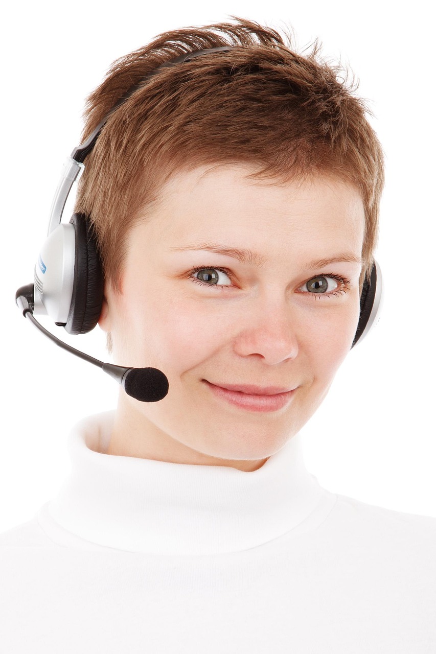 corporate customer service headset team