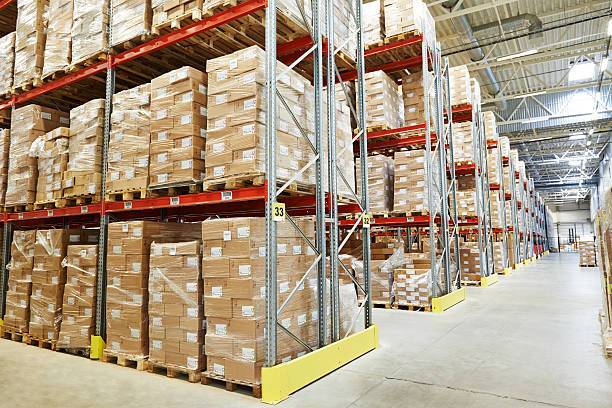 logistics warehouse distribution pallets