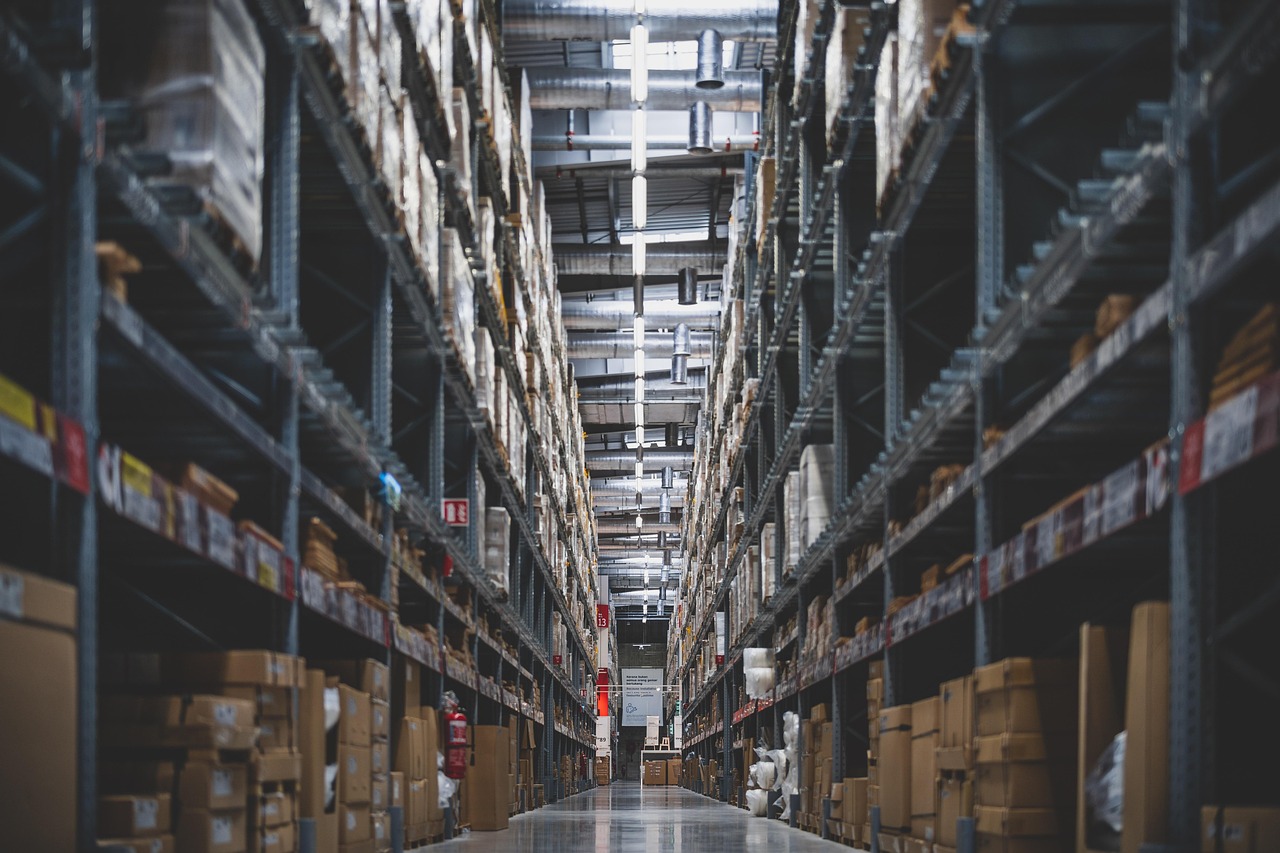 inventory warehouse logistics shelves